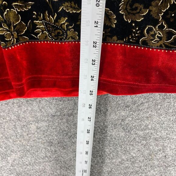 White Stag Blouse Women L Large Red Striped Crew Neck Long Sleeve Pullover - Picture 10 of 11